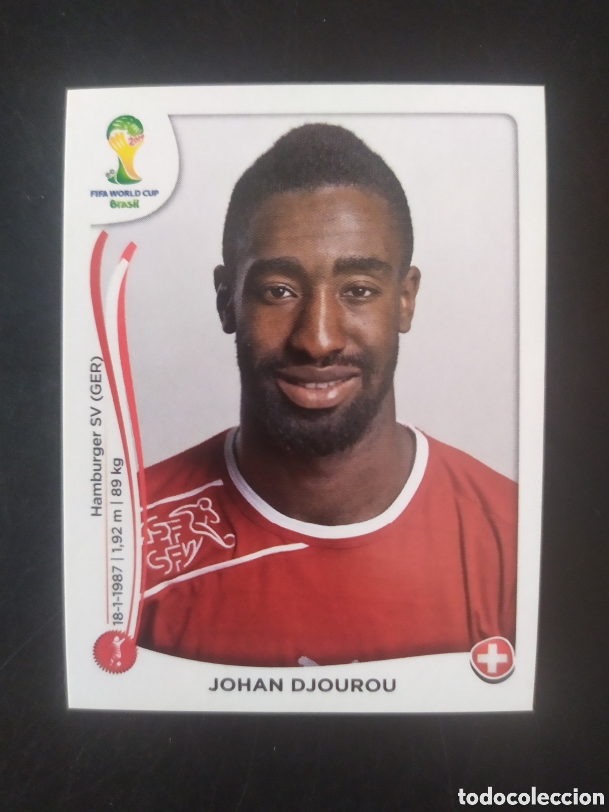 Cromos de f&uacute;tbol: Mundial FIFA Brasil 2014 panini Djourou n&deg; 344 Suiza