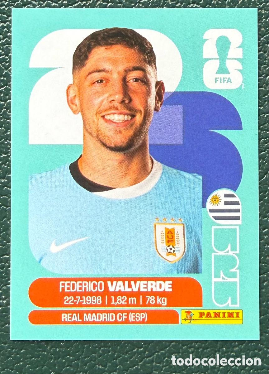 Cromos de f&uacute;tbol: URU 10 FEDERICO VALVERDE URUGUAY CROMOS ALBUM FIFA WORLD CUP MUNDIAL 2026 PANINI