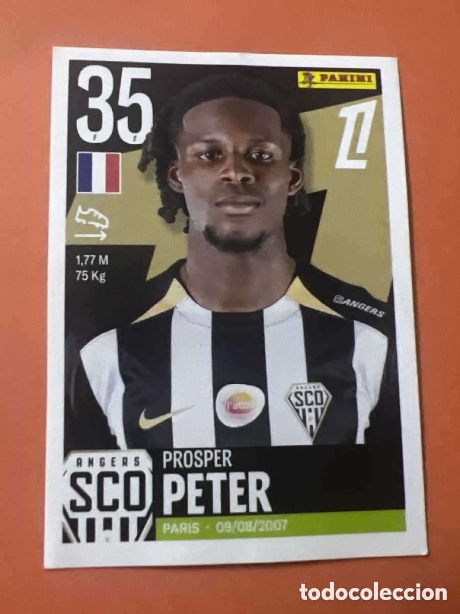 Cartes &agrave; collectionner de Football: C6420. 35 PROSPER PETER CROMO FUTBOL PANINI LIGUE 1 FOOT 24-25 LIGA FRANCIA 2024-2025