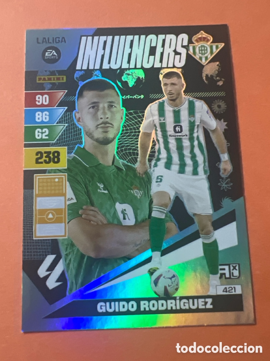Cromos de f&uacute;tbol: C6424. 421 GUIDO RODR&Iacute;GUEZ INFLUENCERS BETIS 23 24 ADRENALYN XL 2023 2024 PANINI