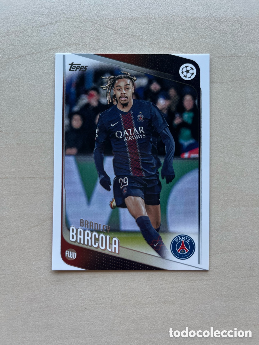 Cromos de f&uacute;tbol: Bradley Barcola Topps Flagship 2025-26 - PSG