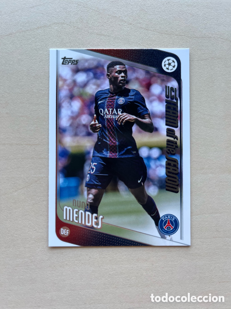 Cromos de f&uacute;tbol: Nuno Mendes Topps Flagship 2025-26 - PSG