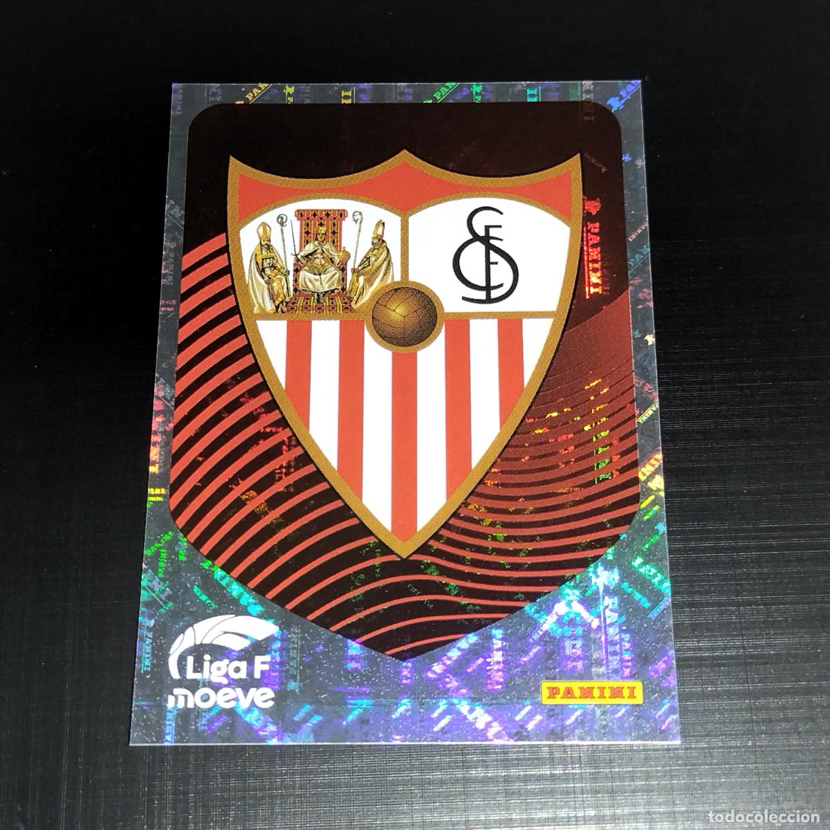Cromos de f&uacute;tbol: 302 ESCUDO LOGO SEVILLA CROMOS LIGA F MOEVE FEMENINA PANINI 2025 2026 25 26