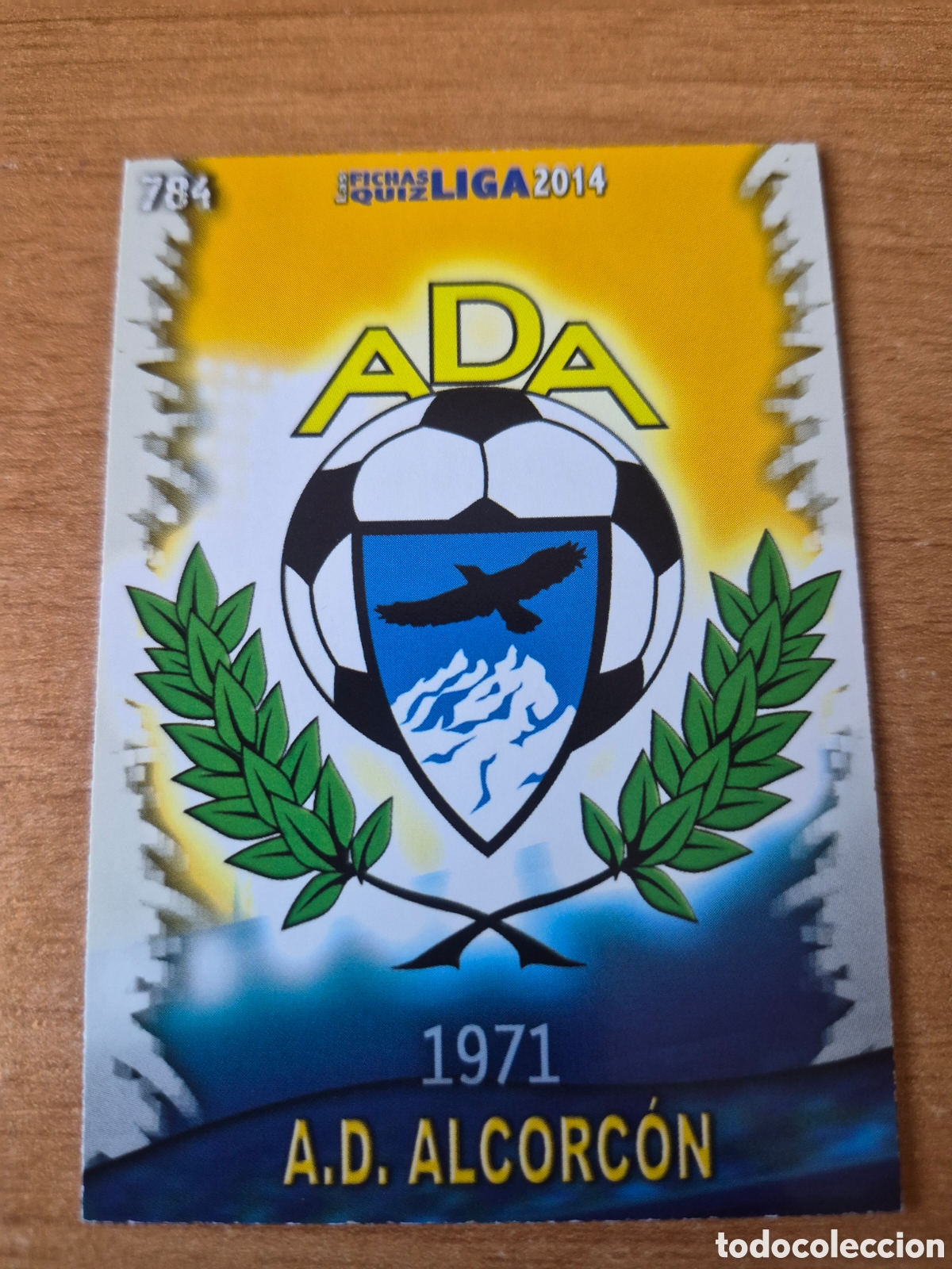 Cromos de f&uacute;tbol: 784 ESCUDO ALCORCON MATE MUNDICROMO 2013 2014