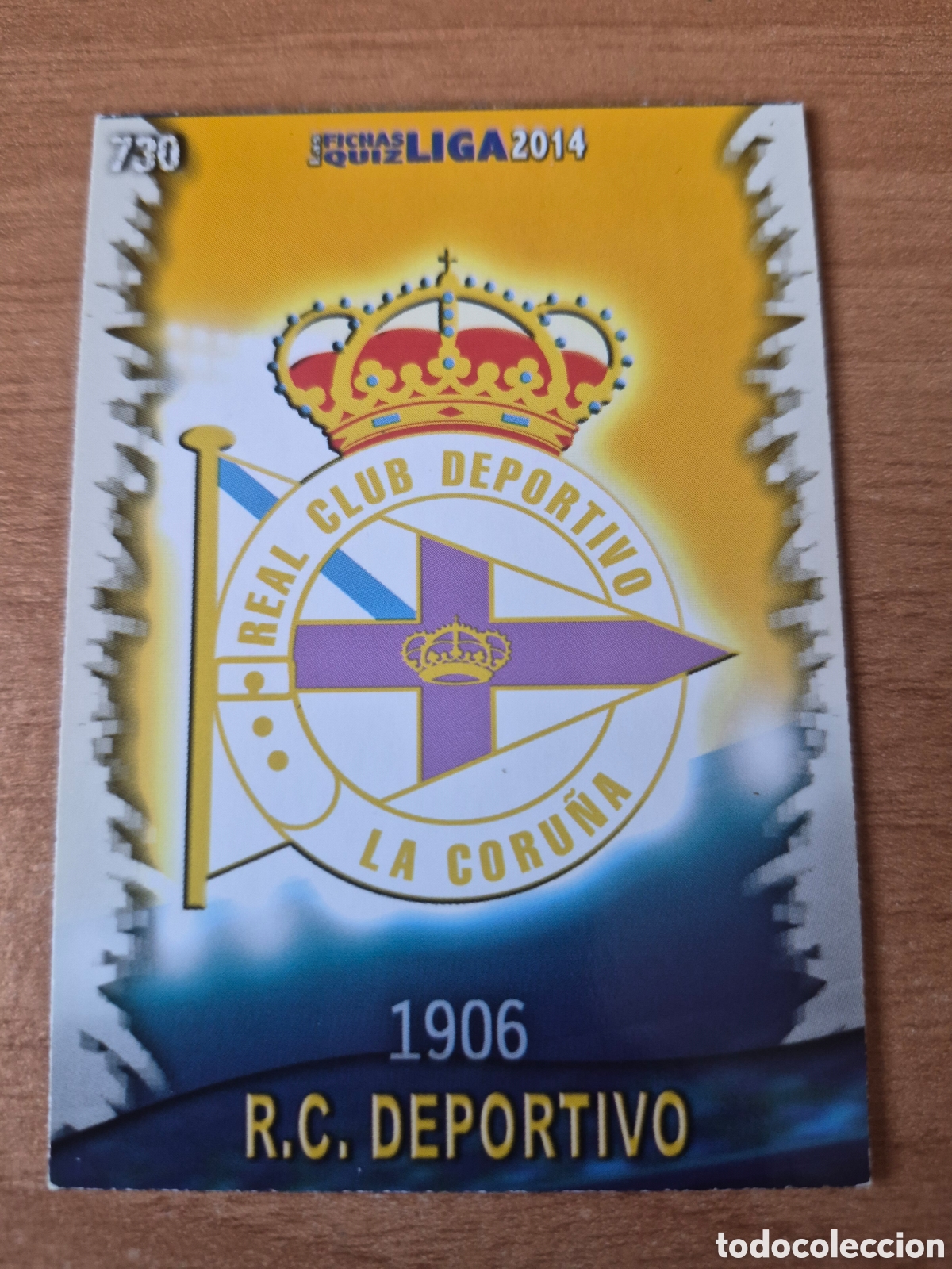 Cromos de f&uacute;tbol: 730 ESCUDO DEPORTIVO LA CORU&Ntilde;A MATE MUNDICROMO 2013 2014