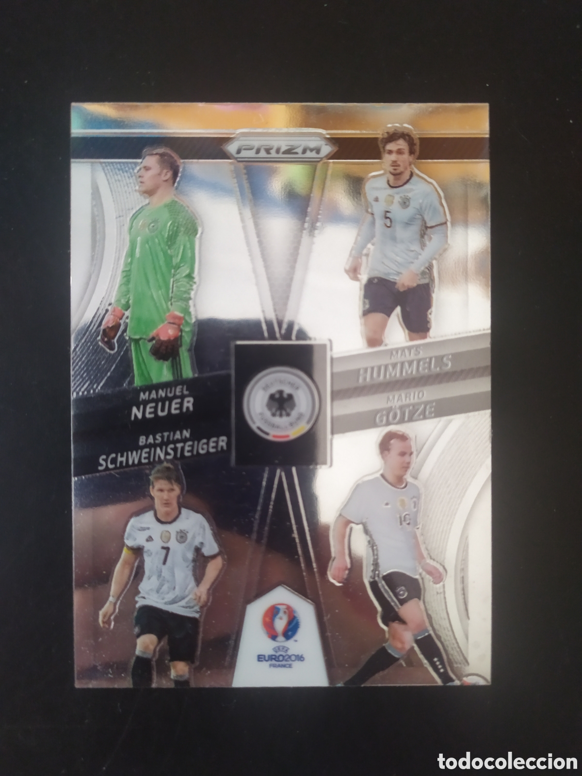 Cromos de f&uacute;tbol: Uefa Euro 2016 France panini prizm Neuer Hummels Gotze Schweinsteiger n&deg; 5 Alemania