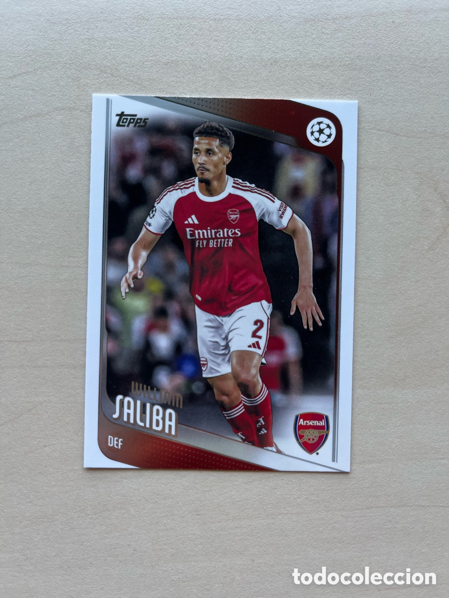 Cromos de f&uacute;tbol: Saliba Topps Flagship 2025-26 - Arsenal
