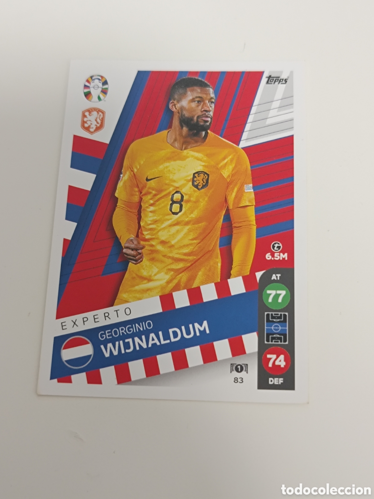 Cromos de f&uacute;tbol: Match attax topps Eurocopa 2024 lidl wijnaldum 83