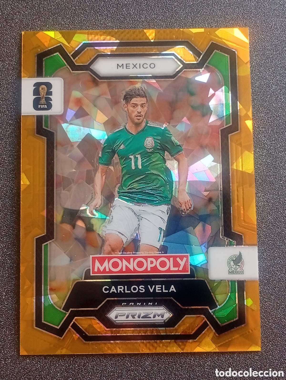 Cartes &agrave; collectionner de Football: 53 paralela Cracked Carlos Vela MEXICO MONOPOLY FIFA 2026 WORLD CUP MUNDIAL CROMO TOPPS PANINI PRIZM