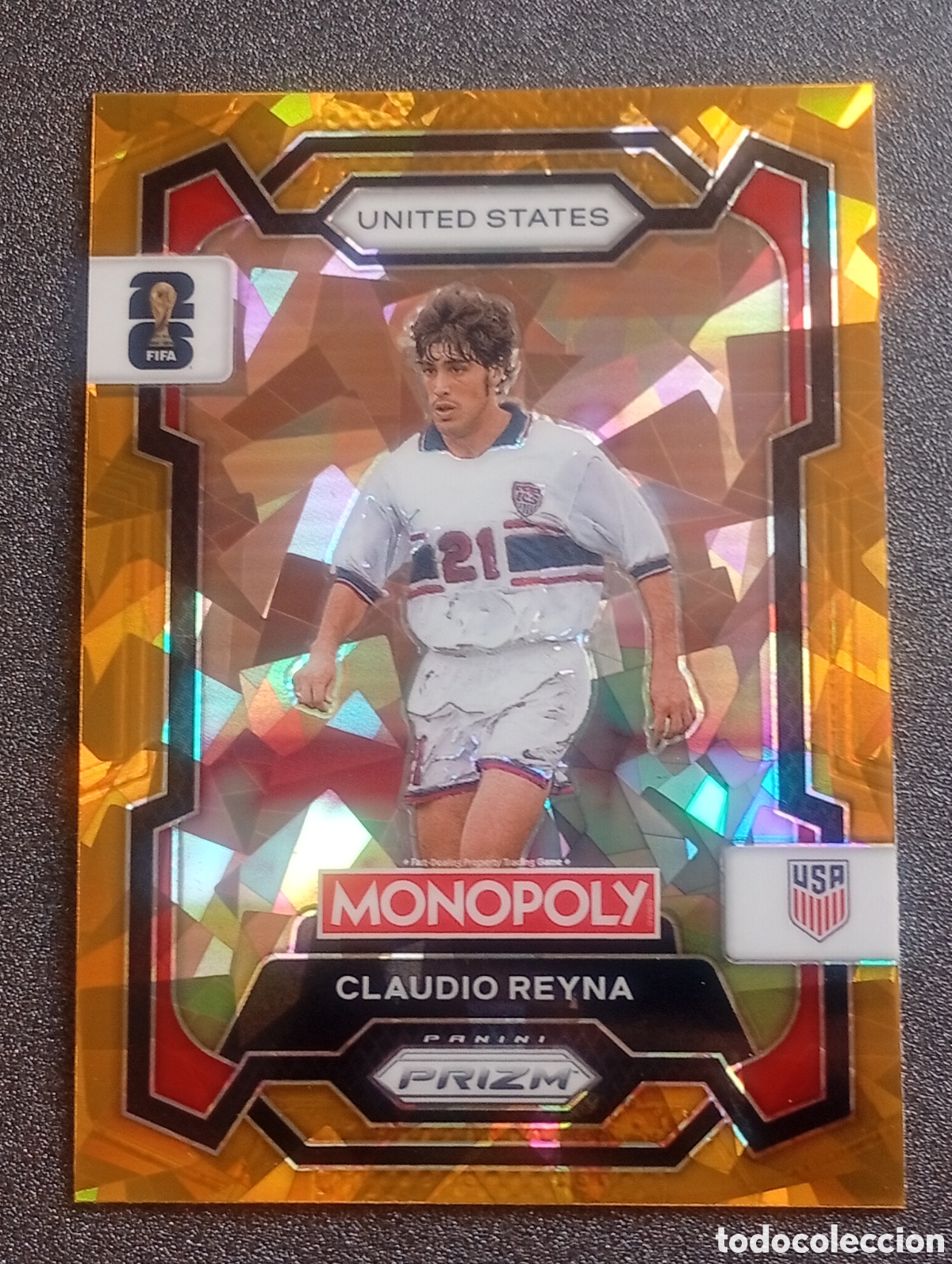 Cromos de f&uacute;tbol: 49 prizm paralela cracked CLAUDIO REYNA USA EEUU MONOPOLY FIFA 2026 WORLD CUP MUNDIAL ADRENALYN