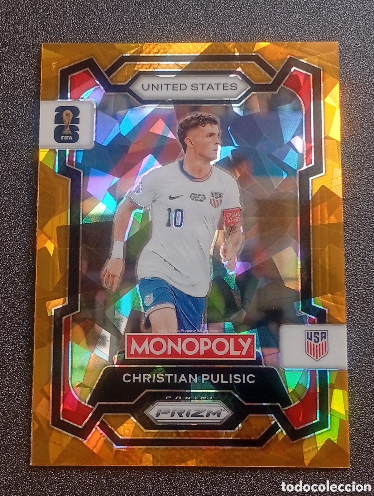 Cromos de f&uacute;tbol: 47 prizm paralela cracked CHRISTIAN PULISIC USA EEUU MONOPOLY FIFA 2026 WORLD CUP MUNDIAL ADRENALYN