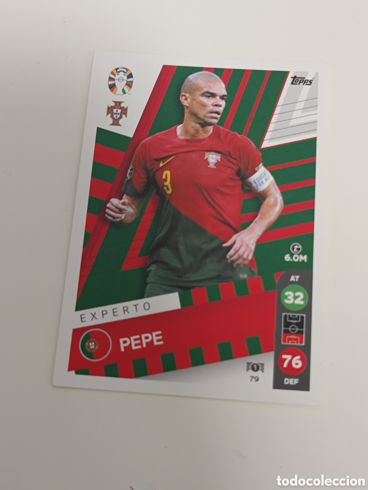 Cromos de f&uacute;tbol: Match attax topps Eurocopa 2024 lidl pepe 79