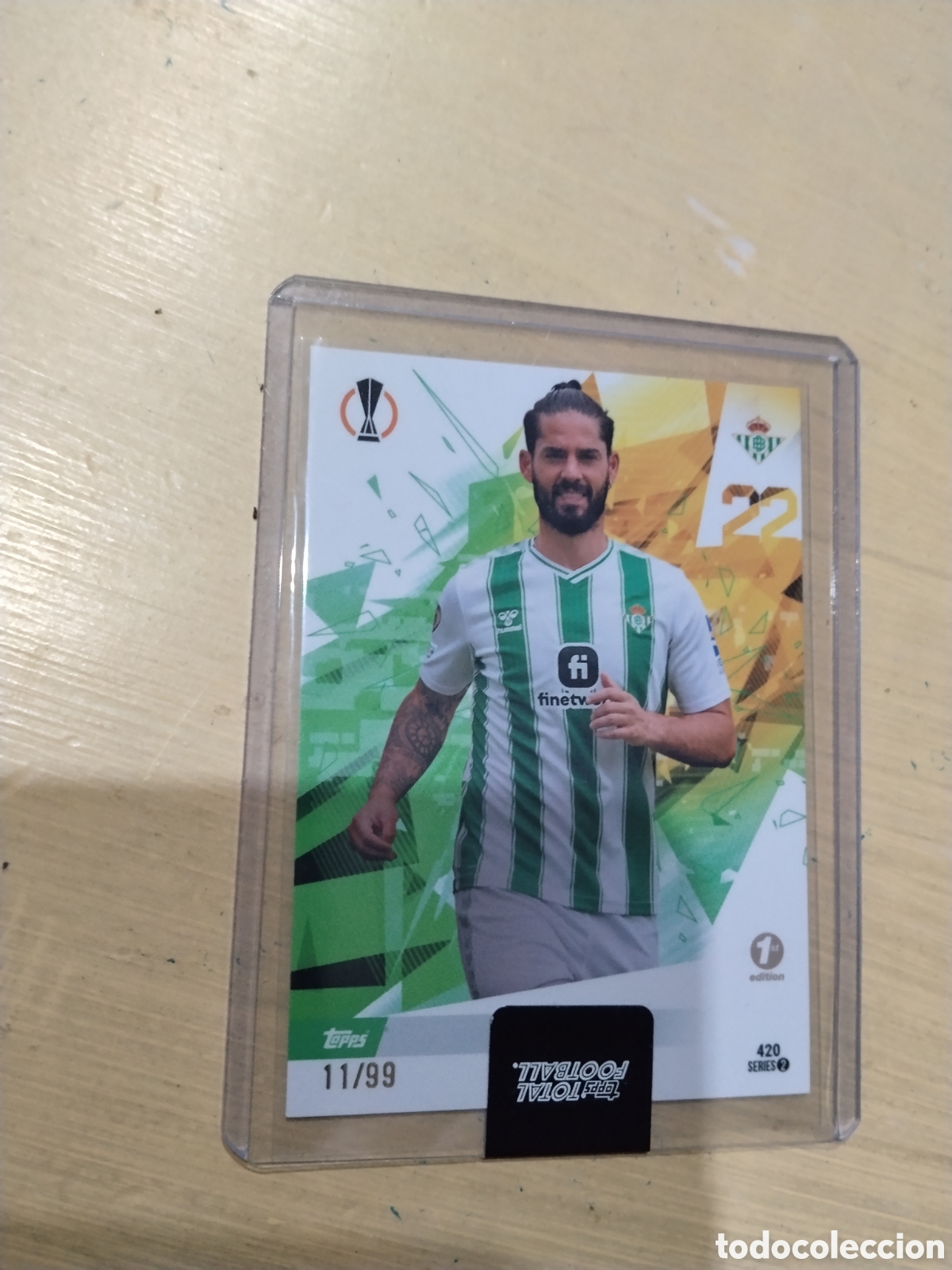 Cromos de f&uacute;tbol: TOPPS TOTAL FOOTBALL 2023-24 ( NUMERADO 11/99 ) ISCO- REAL BETIS B. ( N&ordm; 420 SERIES 2 )