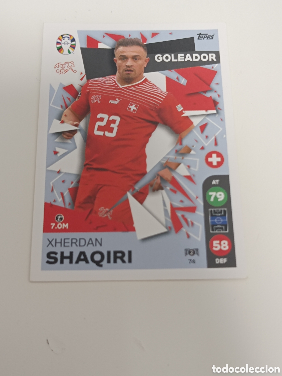 Cromos de f&uacute;tbol: Match attax topps Eurocopa 2024 lidl shaqiri 74