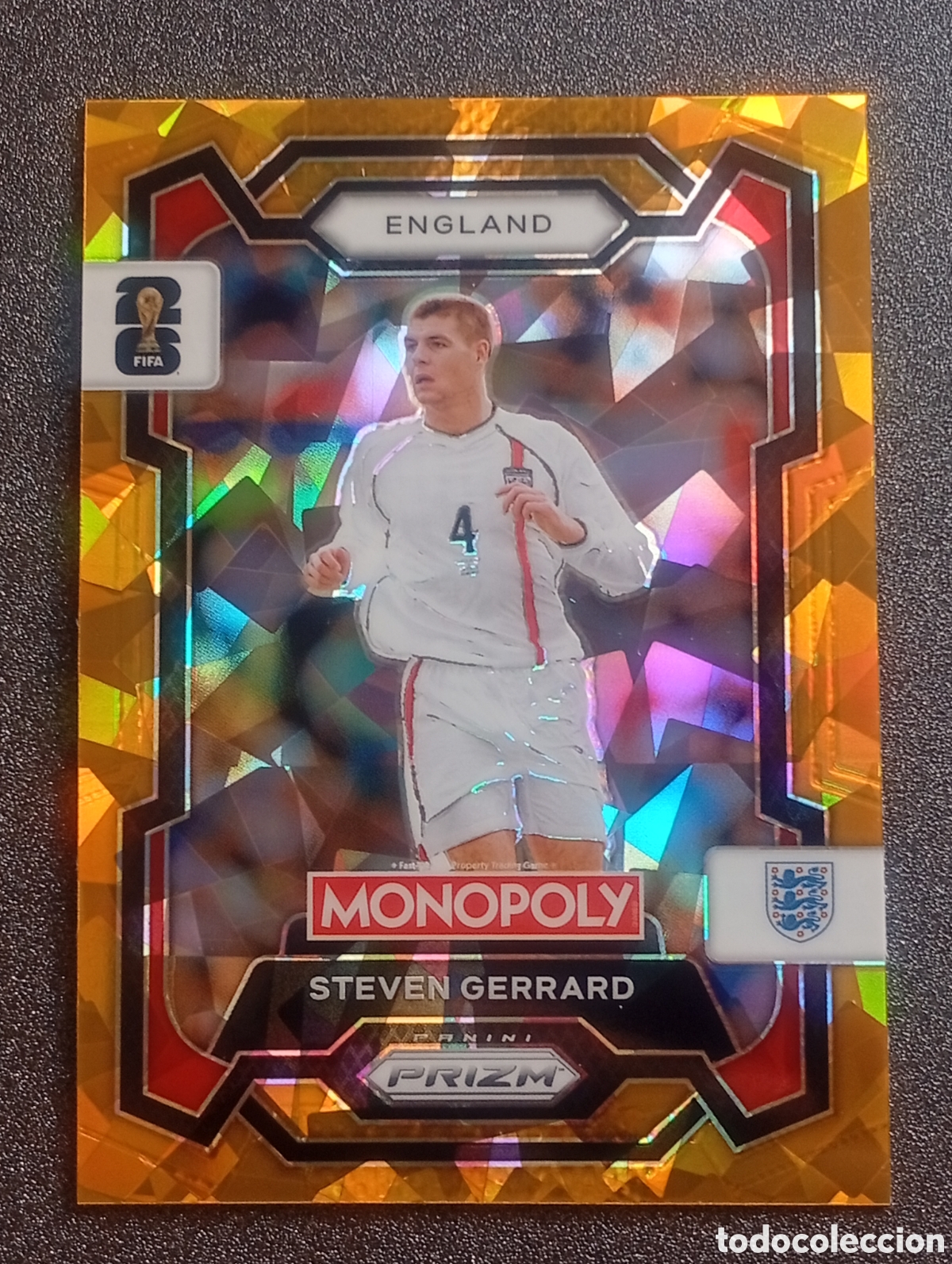 Cromos de f&uacute;tbol: 23 prizm paralela cracked STEVEN GERRARD ENGLAND MONOPOLY FIFA 2026 WORLD CUP MUNDIAL ADRENALYN
