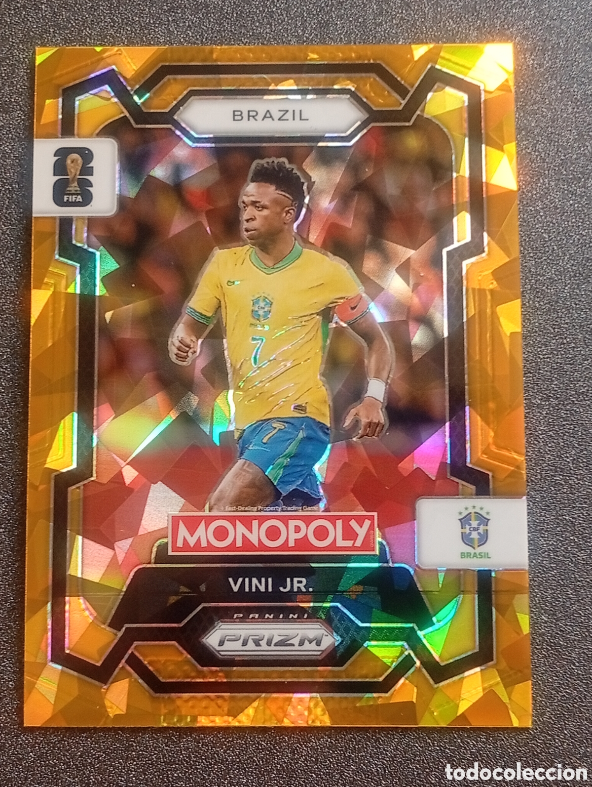 Cromos de f&uacute;tbol: 14 prizm paralela cracked VINI VINICIUS JR BRASIL MONOPOLY FIFA 2026 WORLD CUP MUNDIAL ADRENALYN
