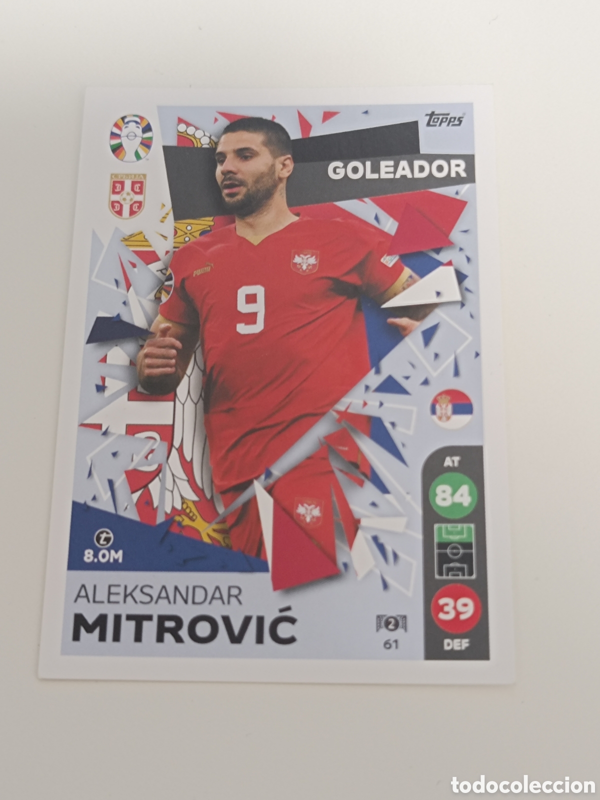 Cromos de f&uacute;tbol: Match attax topps Eurocopa 2024 lidl mitrovic 61
