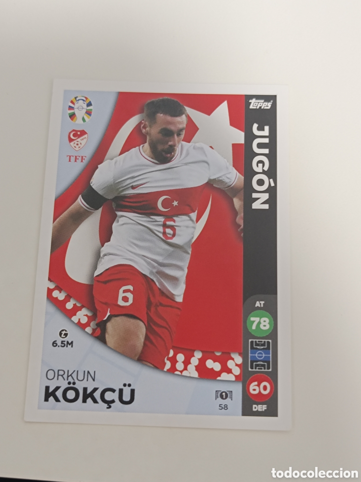Cromos de f&uacute;tbol: Match attax topps Eurocopa 2024 lidl kokcu 58