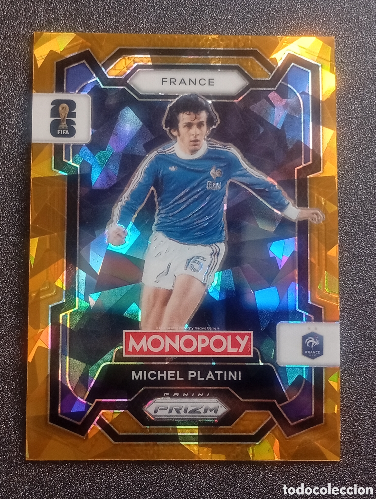 Cromos de f&uacute;tbol: 13 prizm paralela cracked MICHEL PLATINI FRANCIA MONOPOLY FIFA 2026 WORLD CUP MUNDIAL ADRENALYN