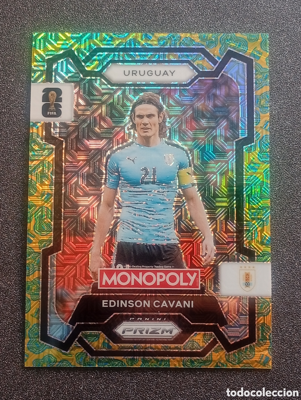Cromos de f&uacute;tbol: 67 paralela hat trick EDINSON CAVANI URUGUAY MONOPOLY FIFA 2026 WORLD CUP MUNDIAL TOPPS PANINI PRIZM
