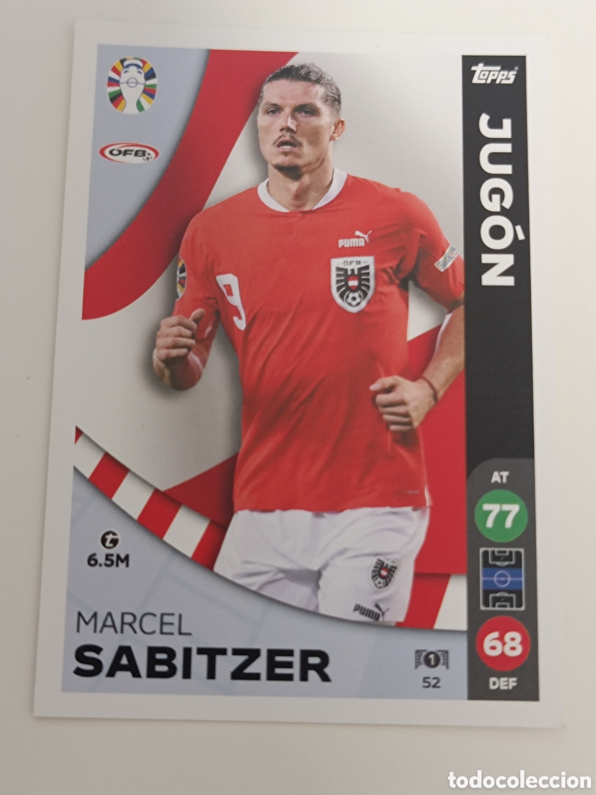Cromos de f&uacute;tbol: Match attax topps Eurocopa 2024 lidl sabitzer 52