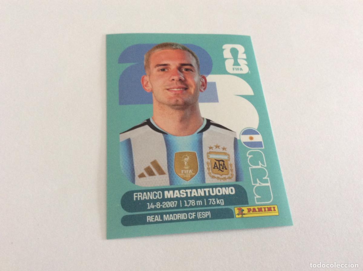 Cromos de f&uacute;tbol: ARG15 ARG 15 Franco Mastantuono Argentina Sticker Cromo FIFA World Cup 2026 26 Panini Mundial