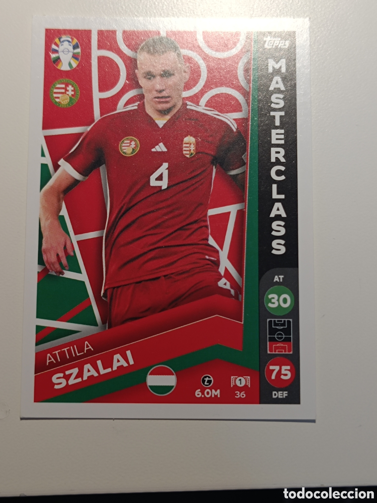 Cromos de f&uacute;tbol: Match attax topps Eurocopa 2024 lidl szalai 36