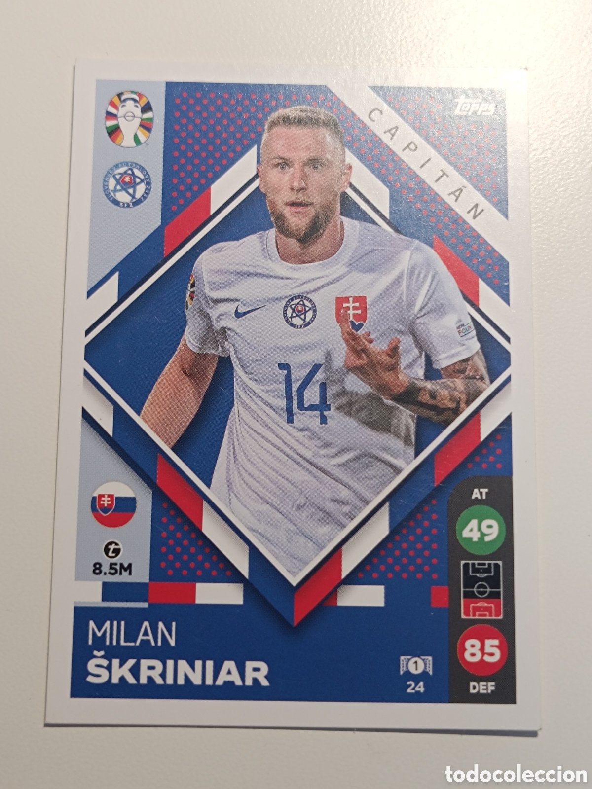 Cromos de f&uacute;tbol: Match attax topps Eurocopa 2024 lidl skriniar 24