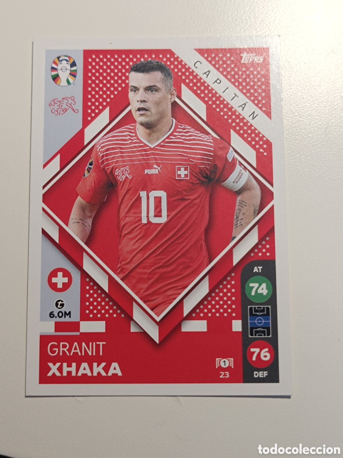 Cromos de f&uacute;tbol: Match attax topps Eurocopa 2024 lidl xhaka 23
