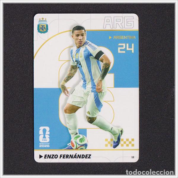 Cromos de f&uacute;tbol: FIFA WORLD CUP 2026 PANINI TRADING CARDS ENZO FERNANDEZ 12 ARGENTINA MUNDIAL - COLECCI&Oacute;N PREMIUM-