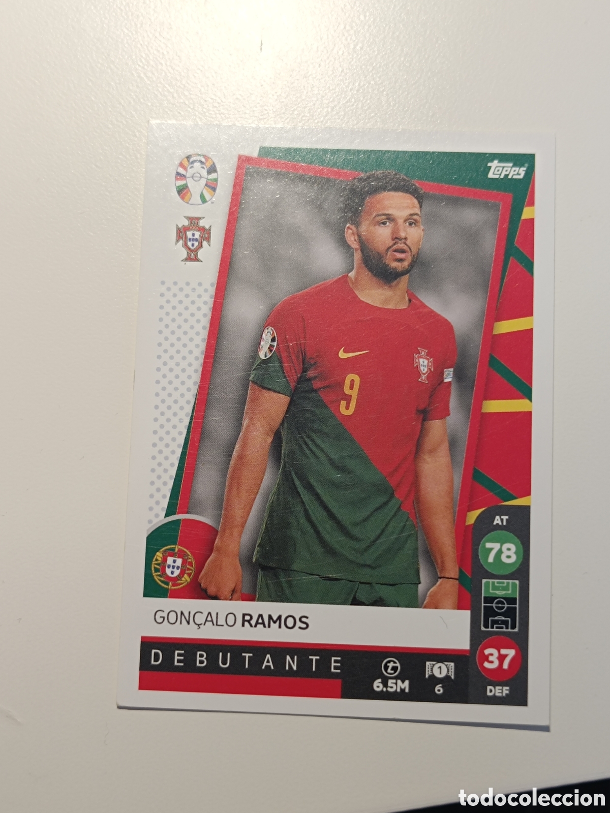 Cromos de f&uacute;tbol: Match attax topps Eurocopa 2024 lidl gon&ccedil;alo ramos 6