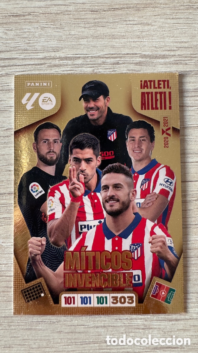 Cromos de f&uacute;tbol: Lote L015: Cromo de futbol Adrenalyn XL M&iacute;ticos Invencible Atleti 25/26