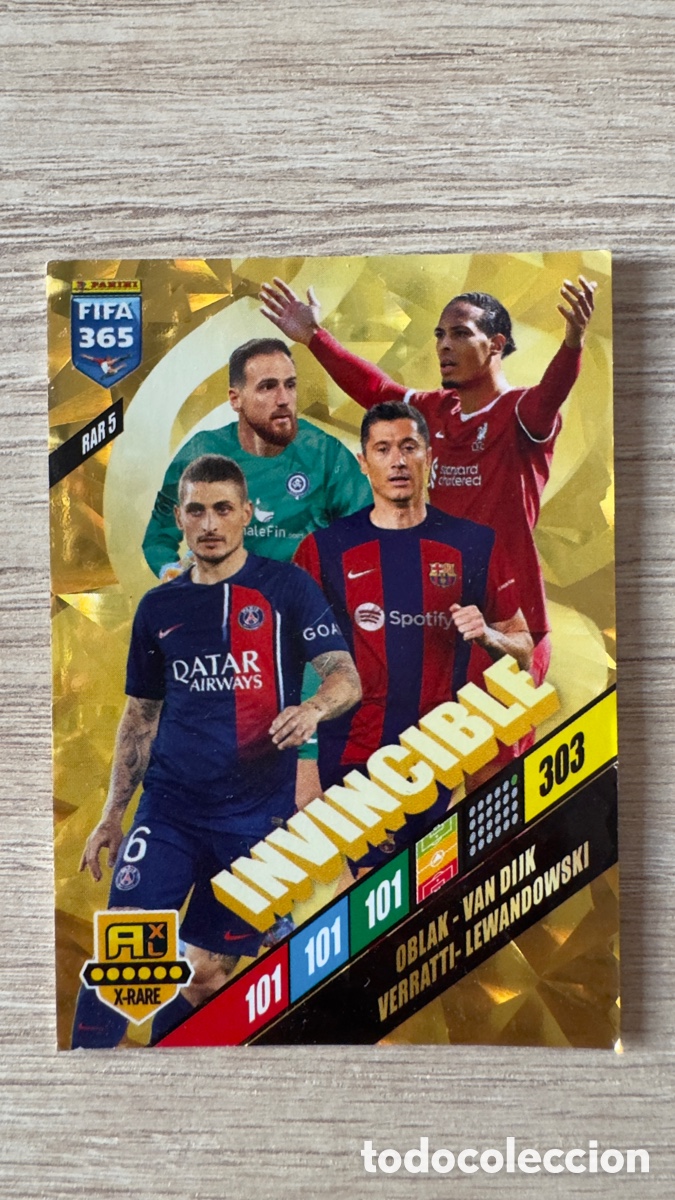 Cromos de f&uacute;tbol: Lote L017: Cromo de futbol Adrenalyn XL (FIFA 365) Invencible 2024