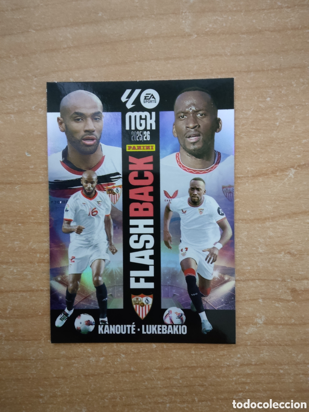 Cromos de f&uacute;tbol: 428 KANOUTE Y LUKEBAKIO SEVILLA FLASHBACK MEGACRACKS 2025 2026