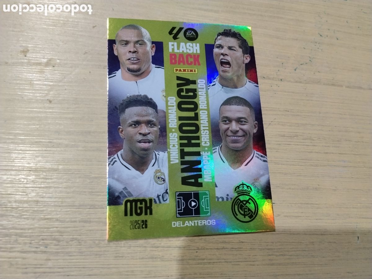 Football Stickers: Megacracks 2025 26 - FlashBack Anthology N&ordm; 440 Mbappe - Cristiano- Ronaldo - Vini- Real Madrid