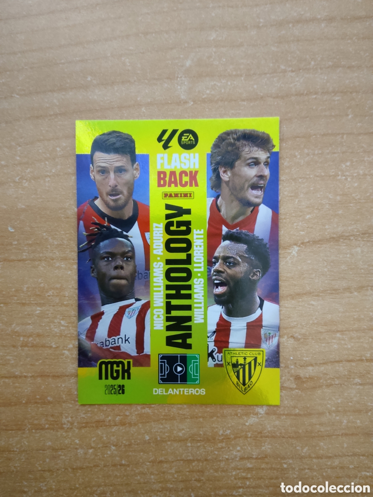 Cromos de f&uacute;tbol: 433 NICO WILLIAMS ADURIZ LLORENTE Y WILLIAMS ATHLETIC CLUB FLASHBACK ANTOLOGY MEGACRACKS 2025 2026