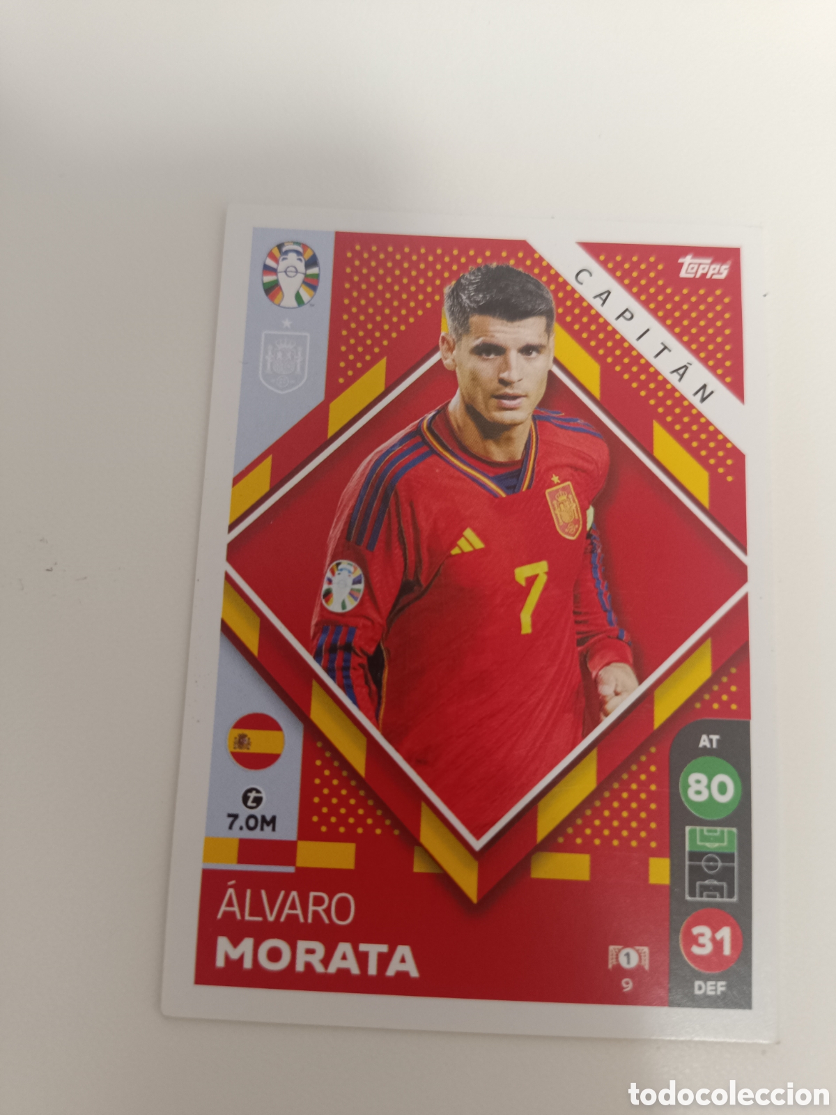 Cromos de f&uacute;tbol: Match attax topps Eurocopa 2024 lidl Morata 9