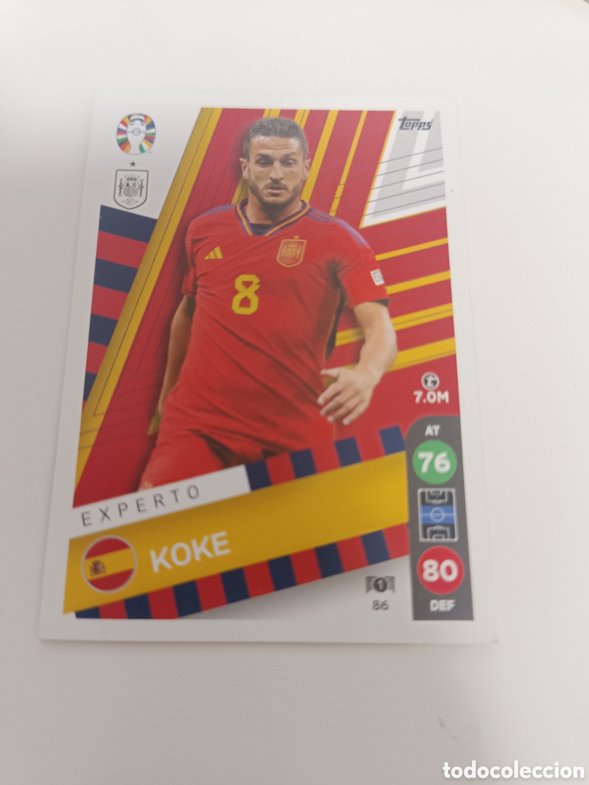 Cromos de f&uacute;tbol: Match attax topps Eurocopa 2024 lidl koke 86