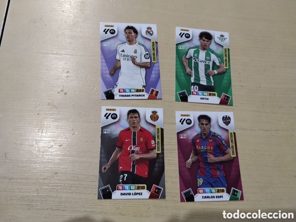 Cartes &agrave; collectionner de Football: Adrenalyn 2025-26 Last Moment ( 4 cards Ortiz, Pitarch , Esp&iacute; y David L&oacute;pez )