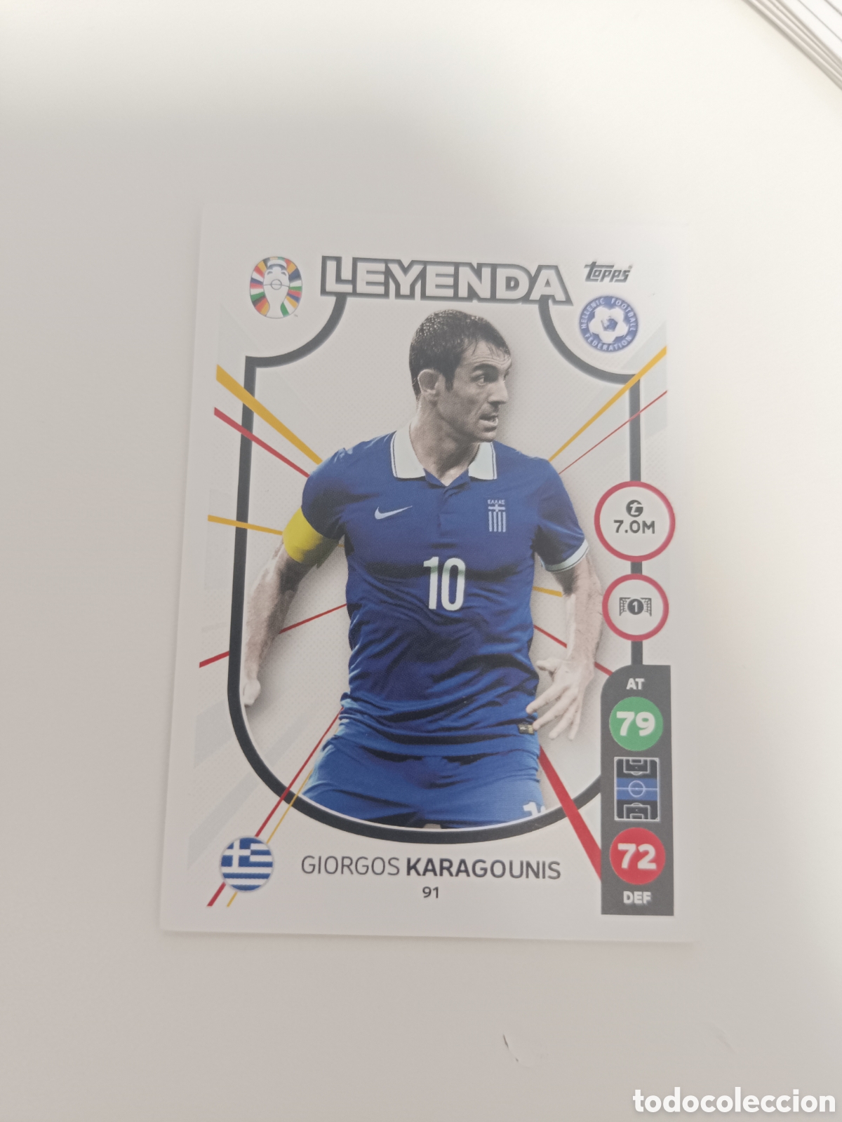 Cartes &agrave; collectionner de Football: Match attax topps Eurocopa 2024 lidl 91 karagounis