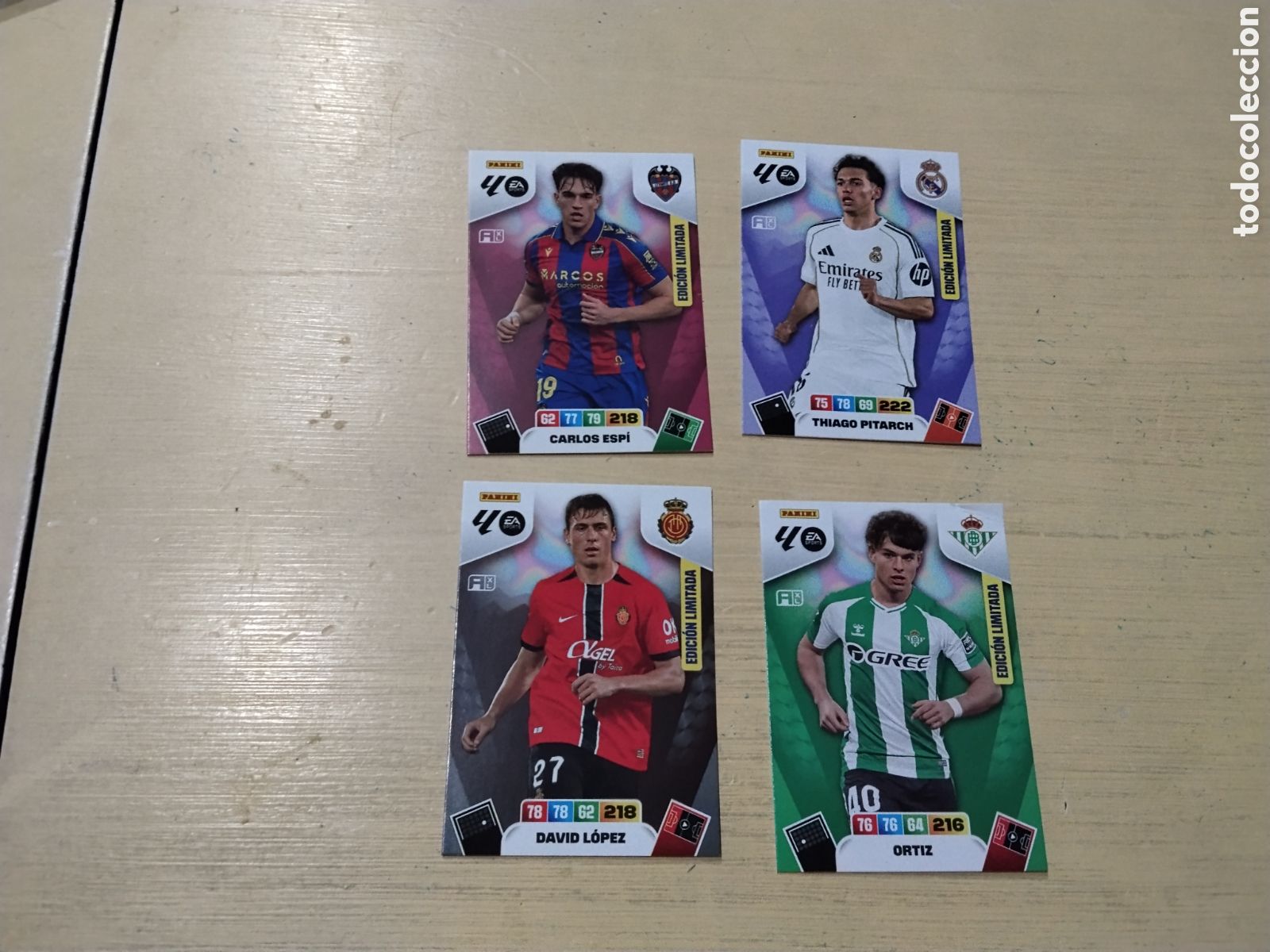 Cromos de f&uacute;tbol: Adrenalyn 2025-26 Last Moment ( 4 cards Ortiz, Pitarch , Esp&iacute; y David L&oacute;pez )