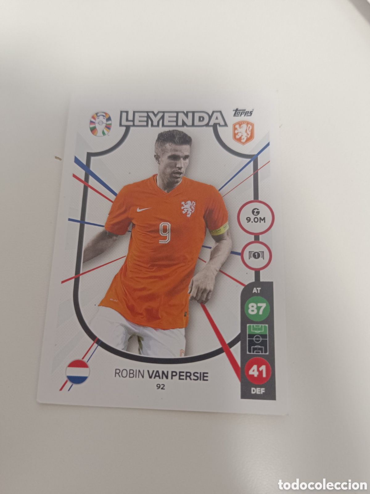 Cromos de f&uacute;tbol: Match attax topps Eurocopa 2024 lidl van persie 92