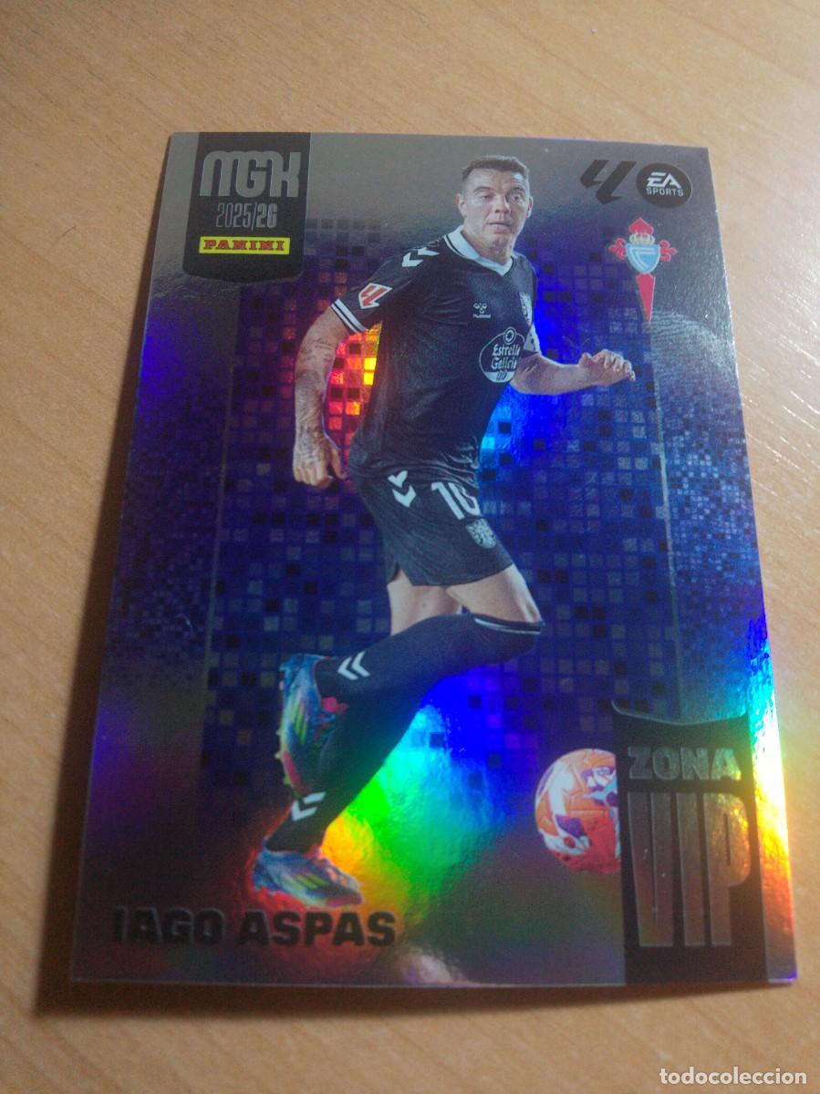 Cromos de f&uacute;tbol: 395 IAGO ASPAS ZONA VIP DEL CELTA 25 26 MGK 2025 2026 MEGACRACKS NUEVO