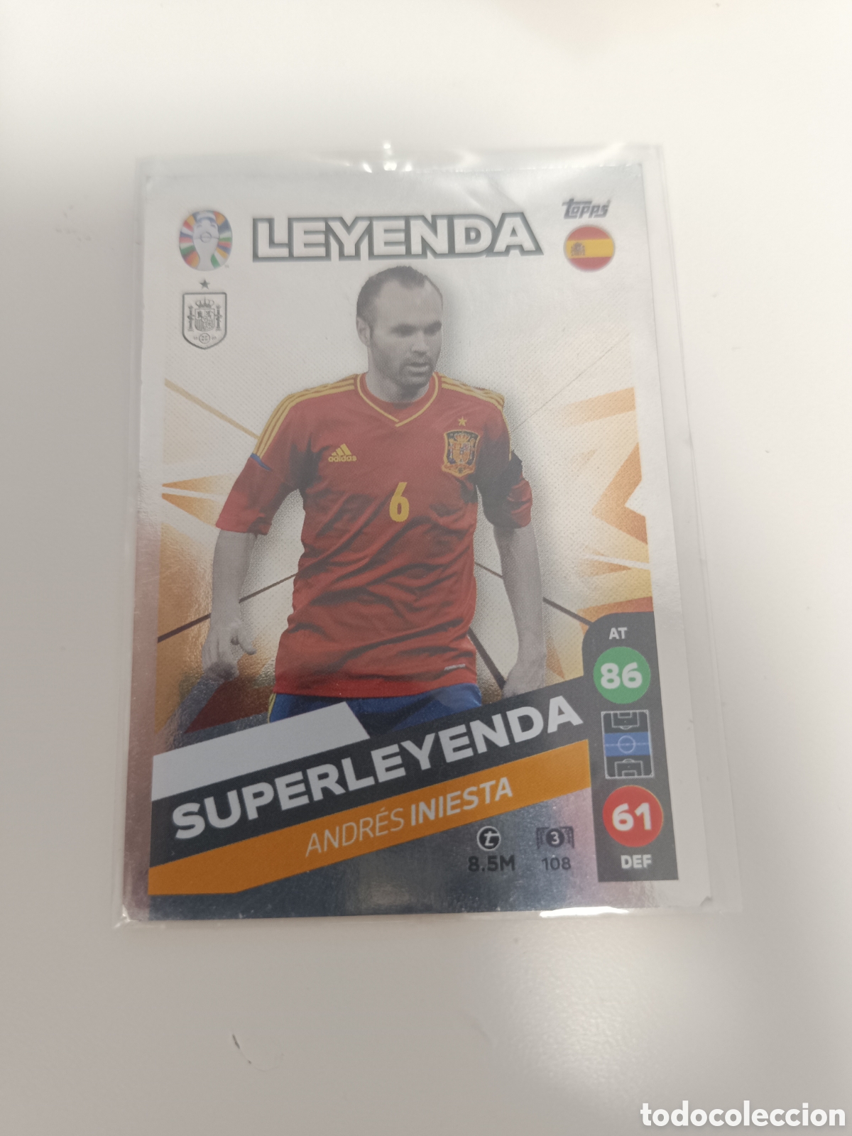 Cromos de f&uacute;tbol: Match attax topps Eurocopa 2024 lidl iniesta 108
