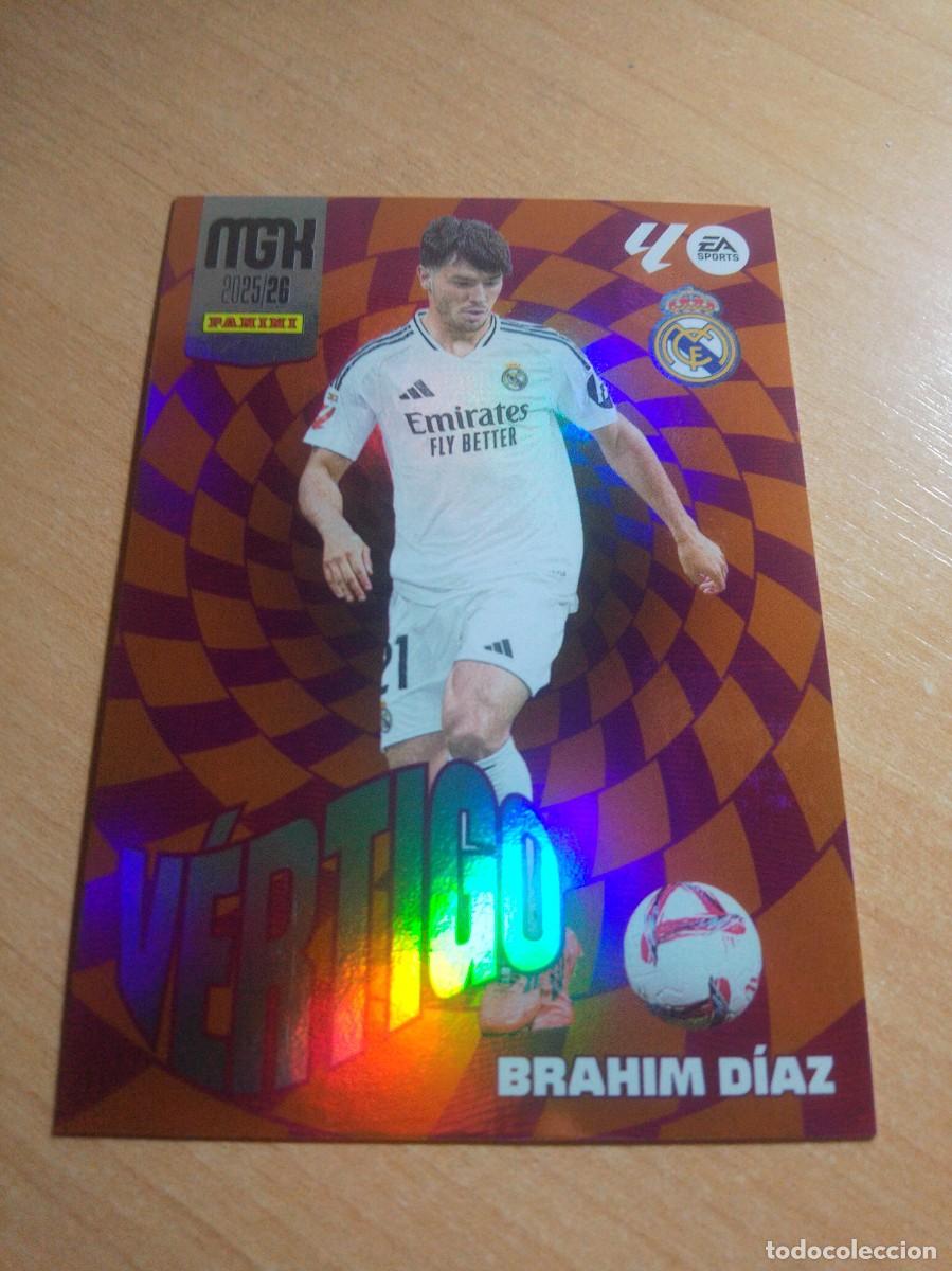 Cromos de f&uacute;tbol: 381 BRAHIM DIAZ VERTIGO DEL REAL MADRID 25 26 MGK 2025 2026 MEGACRACKS NUEVO