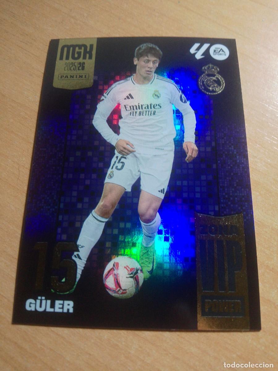 Cromos de f&uacute;tbol: P 394 G&Uuml;LLER ZONA VIP POWER DEL REAL MADRID 25 26 MGK 2025 2026 MEGACRACKS NUEVO