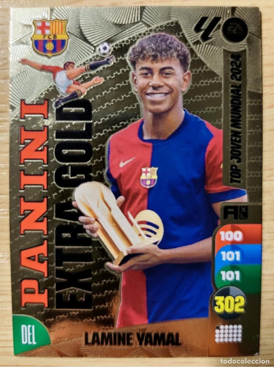 Cromos de f&uacute;tbol: Card Football Adrenalyn 2024 2025 / 24 25 Lamine Yamal Panini Extra Gold FC Barcelona