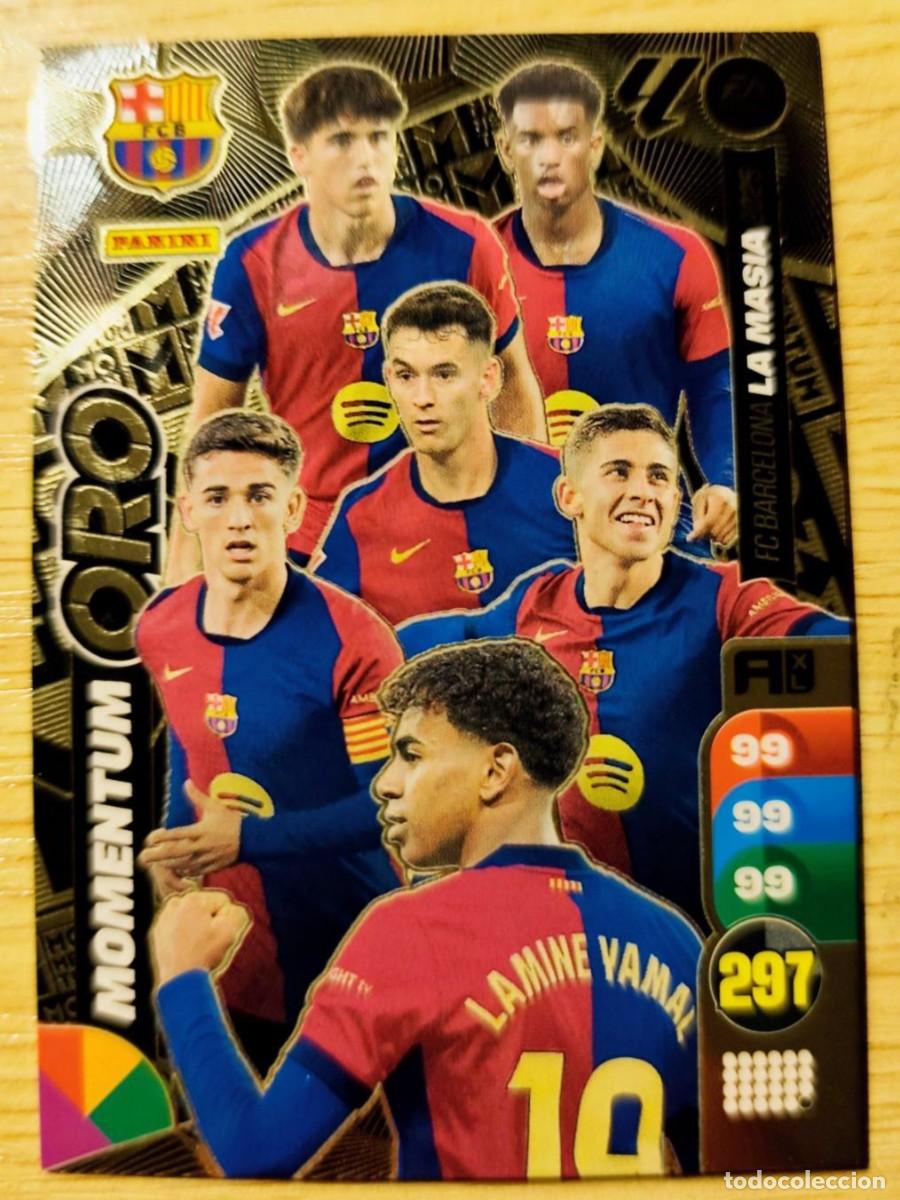 Cartes &agrave; collectionner de Football: CARD FOOTBALL CROMO ADRENALYN PANINI 2024-25 24-25 MOMENTUM ORO- LA MAS&Iacute;A- LAMINE YAMAL