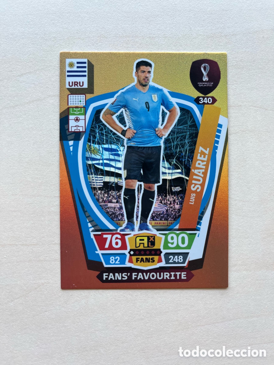 Cromos de f&uacute;tbol: Luis Su&aacute;rez Fan&rsquo;s Favourite Adrenalyn Mundial 2022 - Uruguay