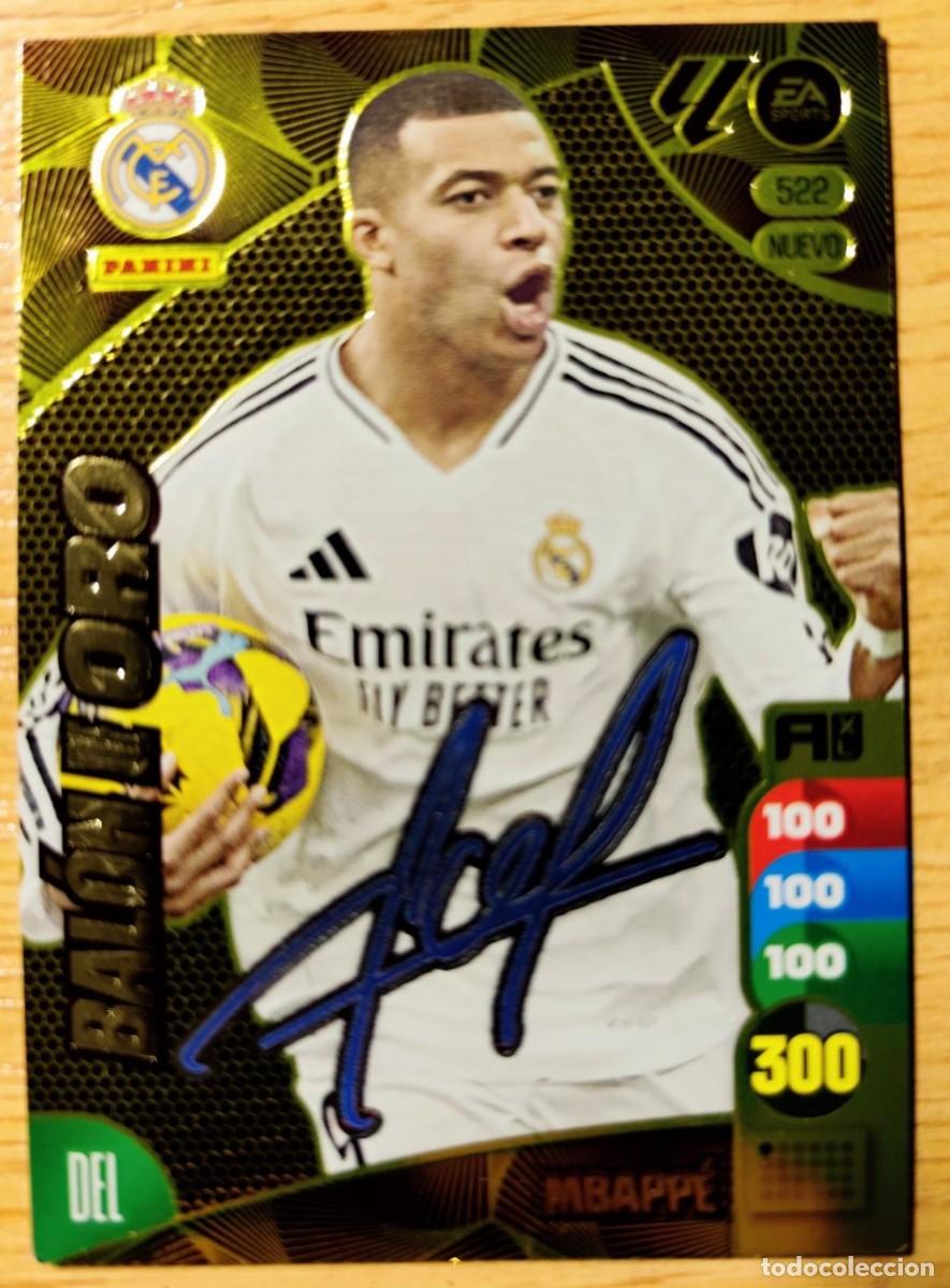 Cromos de f&uacute;tbol: CARD FOOTBALL FICHA N&ordm; 520 MBAPPE FIRMADO- ADRENALYN 24 25- PANINI 2024-25- NUEVO BALON ORO
